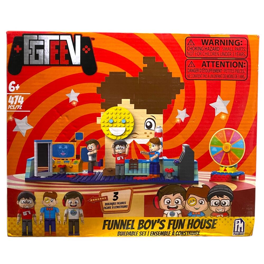 Brand New FGTEEV Funnel Boy's Fun House Buildable Set 474 Pieces